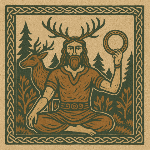 cernunnos and stag in celtic harmony cernunnos and stag in celtic harmony